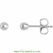 Sterling Silver Pair Ball Earrings With Backs