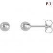 Sterling Silver Pair Ball Earrings With Backs