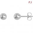 Sterling Silver Pair Ball Earrings With Backs