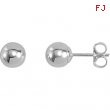 Sterling Silver Pair Ball Earrings With Backs