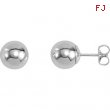 Sterling Silver Pair Ball Earrings With Backs