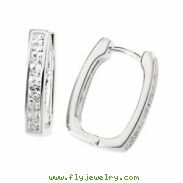 Sterling Silver Pair Cubic Zirconia Earring