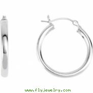 Sterling Silver Pair Hoop Earring