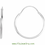 Sterling Silver Pair Hoop Earring