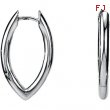 Sterling Silver Pair Round Tube Hinged Earrings