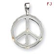 Sterling Silver Peace Symbol Charm