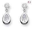 Sterling Silver Pear CZ Earrings