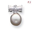 Sterling Silver Pearl Slide Pendant