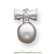 Sterling Silver Pearl Slide Pendant