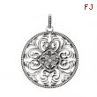 Sterling Silver Pendant 59.20x45.90 mm Filigree Design Pendant