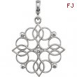 Sterling Silver Pendant Complete No Setting 27.00X18.75 MM Polished METAL FASHION DANGLE PENDANT