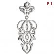 Sterling Silver Pendant Complete No Setting 34.50X13.25 MM Polished METAL FASHION DANGLE PENDANT