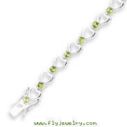 Sterling Silver Peridot Bracelet