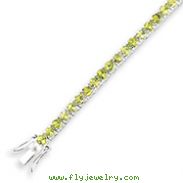 Sterling Silver Peridot Bracelet