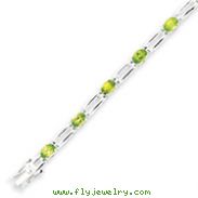 Sterling Silver Peridot Bracelet