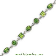 Sterling Silver Peridot Bracelet