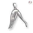 Sterling Silver Person Stretching Pendant