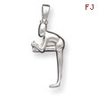 Sterling Silver Person Stretching Pendant