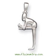 Sterling Silver Person Stretching Pendant