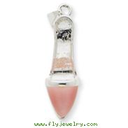 Sterling Silver Pink Cat's Eye High Heel Pendant