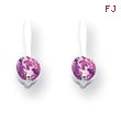 Sterling Silver Pink CZ Earrings