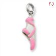 Sterling Silver Pink Enamel Ballet Slipper Charm