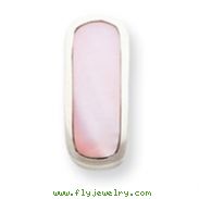 Sterling Silver Pink Mother Of Pearl Slide