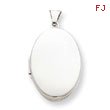 Sterling Silver Polished 26mm 2 Oval Locket