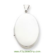 Sterling Silver Polished 26mm 2 Oval Locket