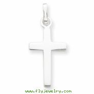 Sterling Silver Polished Cross Charm