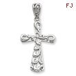 Sterling Silver Polished Cross Pendant