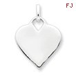 Sterling Silver Polished Heart Charm