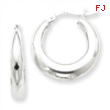 Sterling Silver Polished Hoop Earrings