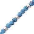 Sterling Silver Polished Turquoise Beaded Bracelet