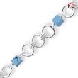 Sterling Silver Polished Turquoise Toggle Bracelet