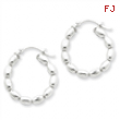 Sterling Silver Polished Twisted Hoop Earrings