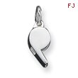Sterling Silver Polished Whistle Charm