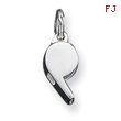 Sterling Silver Polished Whistle Charm