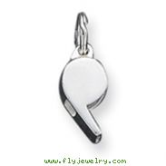 Sterling Silver Polished Whistle Charm