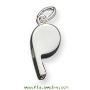 Sterling Silver Polished Whistle Charm