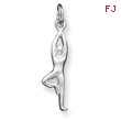 Sterling Silver Polished Yoga Charm