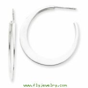Sterling Silver Post Hoop Earrings
