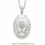 Sterling Silver Praying and Believing With You 18in Necklace