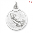 Sterling Silver Praying Hands Medal