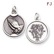 Sterling Silver Praying Hands Medal