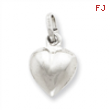 Sterling Silver Puffed Heart Charm