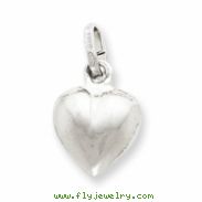 Sterling Silver Puffed Heart Charm