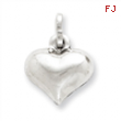 Sterling Silver Puffed Heart Charm