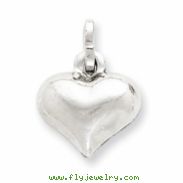 Sterling Silver Puffed Heart Charm