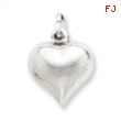 Sterling Silver Puffed Heart Charm